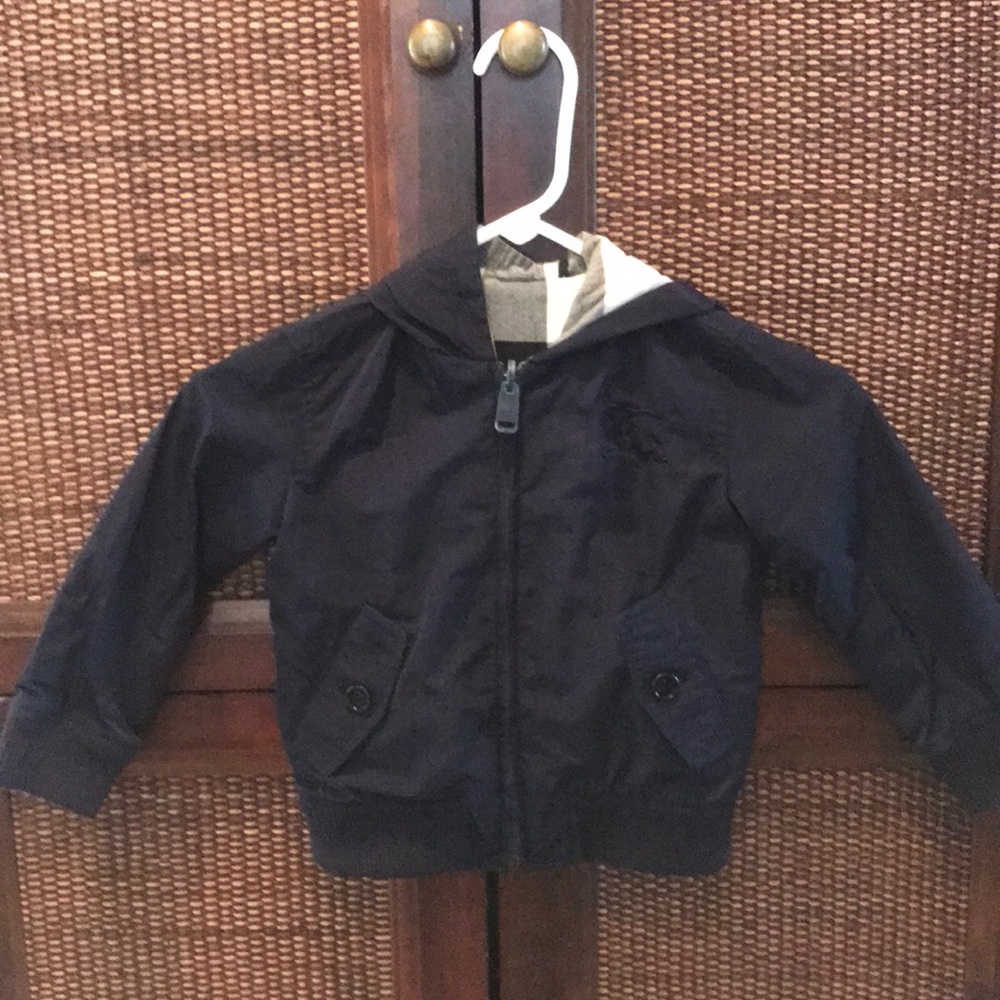 Burberry reversible rain jacket (navy, 3Y)